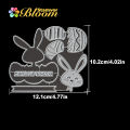 Original Lovely Layers Easter Bunny With Eggs Title Metal Cutting Dies Scrapbooking Decorative Embossing. 