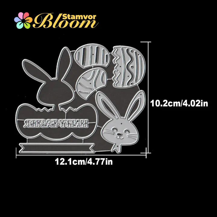 Original%20Lovely%20Layers%20Easter%20Bunny%20With%20Eggs%20Title%20Metal%20Cutting%20Dies%20Scrapbooking%20Decorative%20Embossing%20-%20Image%202