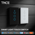 TNCE Tuya WiFi/Zigbee Smart Light Switch Neutral Wire/No Neutral Wire Required Wall Touch Switch Work with Alexa  Home. 