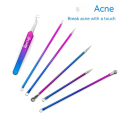 6pcs Acne Needles Colorful Stainless Steel Acne Needles Double Ring Blackhead & Acne Pimple Popper Remove Whiteheads Acne. 