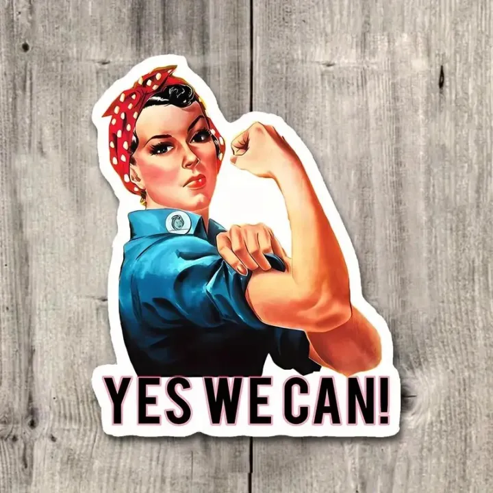[Reusable Vinyl Decal] Reusable Durable Vinyl Rosie the Riveter Decal ...