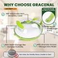 Microwave Food Cover Clear Microwave Splash Guard with Steamer and Handle Kitchen Gadgets.