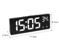 Voice Control Digital Alarm Clock Temperature Dual Alarm Snooze Desktop Table Clock Night Mode 12/24H LED Clock Watch Desk Clock. 