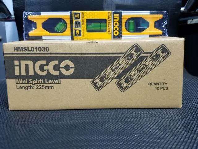 Ingco%20water%20level%20gauge%209%20inch%20(22.5%20cm)%20water%20level%20gauge%20slope%20measurement%20equipment%20aluminum%20Wood%20water%20level%20gauge%20hmsl01030%20-%20Image%204