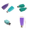 High Quality 1/2pcs Purple +Green Converter Keyboard Mouse PS2 PS/2 To USB Adapter Converter For Usb Keyboard Mouse Accessories. 