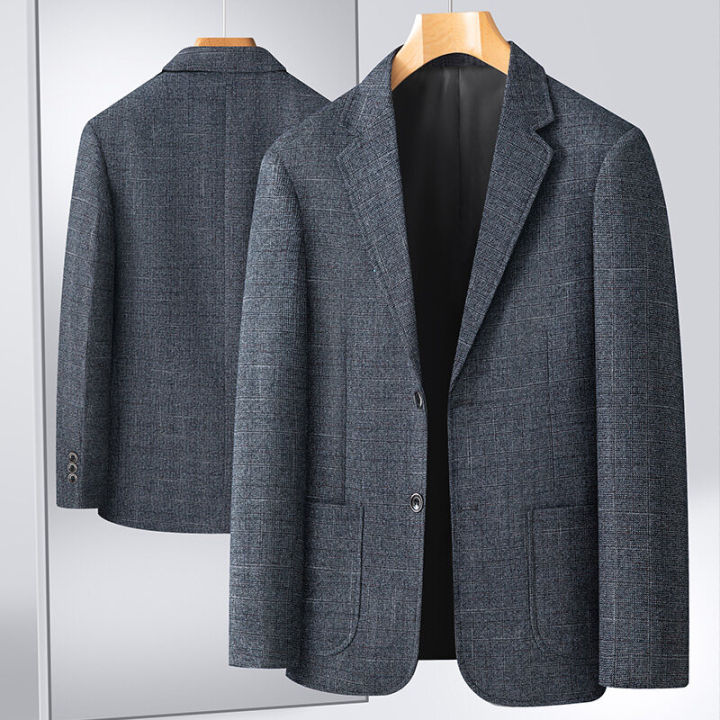 2026%20New%20Business%20Dinner%20Gentleman%20Slim%20Gentleman%20Group%20Dress%20Fashion%20Men%20British%20Style%20Dress%20Best%20Man%20Plaid%20Blazer%20-%20Image%202