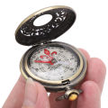 Compass New Outdoor Camping Hiking Portable Pocket Brass Gold Color Copper Compass Navigation With Waterproof Characteristics.