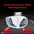 1Pair360Degree HD Car Blind Spot Mirror Rotatable Adjustable Wide Angle Exterior Automobile Rear View Mirror Parking Mirrorb. 