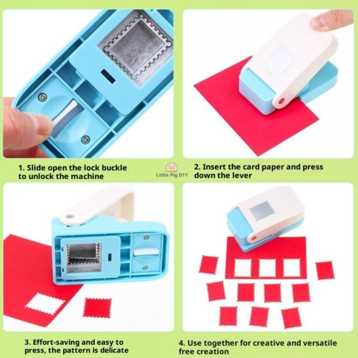 Rectangular Paper Punch Rectangle Postage Stamp Punch Lever Action Craft Punch For Paper ...