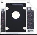 9.5mm SATA HDD/SSD caddy. It's designed to replace a laptop's optical drive, allowing for the installation of a second 2.5-inch hard drive or solid-state drive.