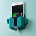 1pcs Punch-free Mobile Phone Holder Wall Mount Stand Remote Control Organizer Storage Box Charging Bedside Container Rack Gift.