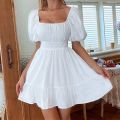 Short sleeve short frock. 