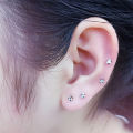 4 Pairs/set Elegant & Sparkling Faux Diamond Stud Earrings - Hypoallergenic Stainless Steel for Everyday Glamor & Special Occasi. 