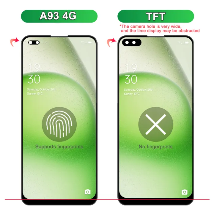 6.4"%20Amoled%20Screen%20for%20Oppo%20A93%20CPH2121%20CPH2123%20Lcd%20Display%20Digital%20Touch%20Screen%20with%20Frame%20Assembly%20for%20Oppo%20A93%20Replacement%20-%20Image%202