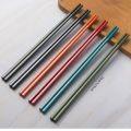 5 Pairs of Fiberglass Chopsticks Set 9.5 in Reusable Chinese Style Chopsticks Non-slip Easy To Use Bright Colors Dishwasher Safe. 