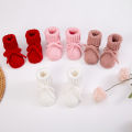 1Pair Newborn Knitted Baby Knee-Length Socks 0-12M Bows Princess Girls Stockings Autumn Winter Handmade Ankle Sock Infant Ch.