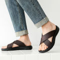 Men's Slippers 2025 Summer Large Size Outdoor Beach Casual Sandals Trend Men Shoes Flat Non-slip Comfortable Shoes Zapatillas. 