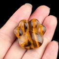 1PC Cat Paw Natural Crystal Ornaments Amethyst Rose Quartzs Beads Healing Carving Stone Home Decoracion 28x30mm.