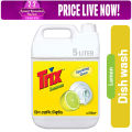 Trix Dishwashing Liquid 5L Mega Refill Super Saver Pack with Lemon Fragrance for Scratch-Free Sparkling Clean Dishes, removes grease stains with power-rich thick foam.