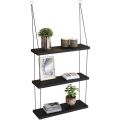 Hanging shelf for home, wooden Wall Hanging Rope Shelf Mounted Floting Storage Unit, Home Decor. 