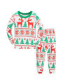 Kids  Pajamas Set Reindeer Snowflake Print 100% Cotton Soft Holiday PJs for Boys and Girls Family Matching Nightwear. 