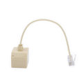 RJ11 6P4C 1 to 2 Wire Adapter Telephone Ethernet Cord Converter Landline Male to Female Plug Separator 1 In 2 Out Cable Splitter. 