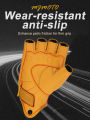 MJMOTO Retro Leather Motorcycle Half Finger Gloves Touchscreen Motocross Gloves Hard Shell Protection Motorbike Glove Breathable.