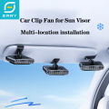 Eary Car Clip Fan 30000mAh Rechargeable Dual-Core Turbo Sun Visor Fan 5 Speeds 360° Powerful Air Cooler Quiet Portable Auto Fans.