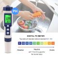 Digital 5 in 1 Salinity TDS EC PH Temp Tester with ATC, High Accuracy Salinity Tester for Hydroponics Seawater Aquariums Marine Monitoring and Koi Fish Pond pH Tds Meter. 