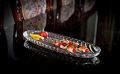 Glass Serving Dish for Kabab, Transparent Snack Serving Tray, Glassware Serving Tray. 