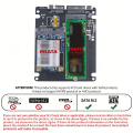 2-In-1 M.2 SSD To SATA3 External Enclosure - Dual-Use NGFF/MSATA To Serial Port Conversion Adapter For Solid-State Drive. 