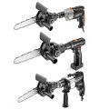 4/6 Inch Electric Drill Modified To Electric Chainsaw adapter Tool Portable Conversion Head Kits  Woodworking Pruning. 