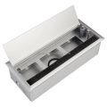 multi function desktop sockets conference table technology boxes wire cable grommets. 