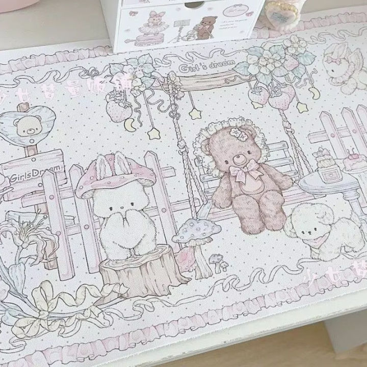Cute%20Girlish%20Heart%20Strawberry%20Tea%20Party%20Animal%20PU%20Leather%20Mouse%20Pad%20Large%20Waterproof%20Desktop%20Keyboard%20Desk%20Pad%20Gaming%20Mousepad%20-%20Image%204