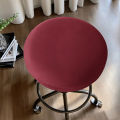 1PC/4PCS/6PCS solid color elastic waterproof milk silk round stool cover, 120gms, suitable for round stool cover beautification.