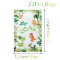 20PCS Cartoon Dinosaur Candy Tote Bags - Adorable Party Favors for Kids Birthday, Dinosaur-Themed Party & Packaging.