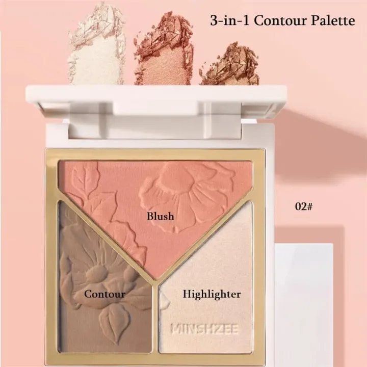 3 in 1 Highlighter Palette – Face, Eyes & Body Glow Kit with Shimmer ...