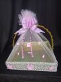 basket for baby girl beautiful pink colour. 