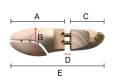 Men's and Women's Shoe Trees Twin Tube Adjustable New Zealand Pine Wood Shoe Tree. 
