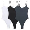 HXAO Fashion 2024 Woman One pieces Bodysuit Women Top White Black Bodysuit Slip Short Tight Jumpsuit Woman Backless Top. 