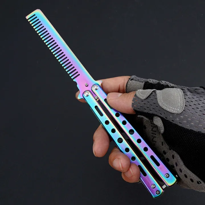 Portable%20Butterfly%20Training%20Knife%20Foldable%20CSGO%20Balisong%20Trainer%20Pocket%20Flail%20Knife%20Uncut%20Blade%20Butterfly%20Comb%20For%20Training%20Tool%20-%20Image%202