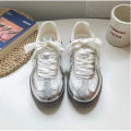 2025 New Women's Platform Trainer Shoes Lace Detail Retro Sneakers Cute Sporty Shoes. 