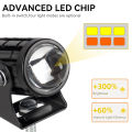 Motorcycle LED HeadLight Work Spot Lamp Offroad Car Boat Truck SUV Driving Fog Lamp Headlamp White Yellow 12V 24V. 