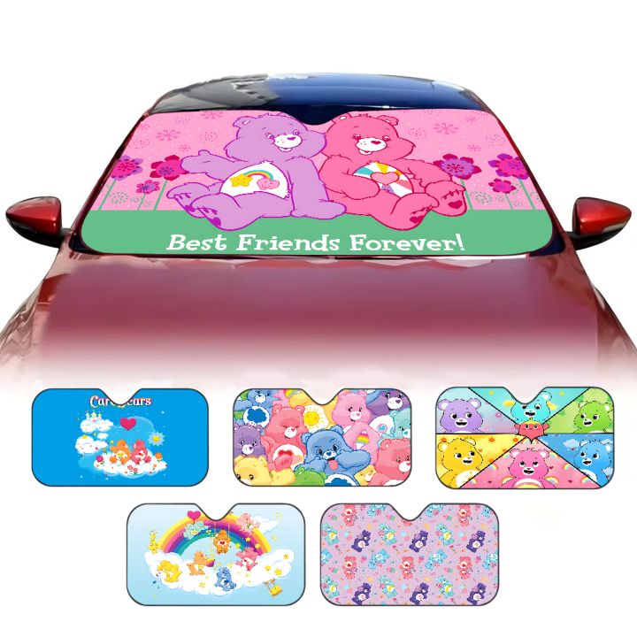 Cute Care B-Bears Anti-Scratch Windshield Sunshade Car Window Windscreen Cover Sun Shade Auto Sun Visor Car-covers Car Solar