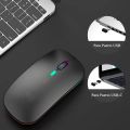 HP Ultra Slim Dual Mode Bluetooth mouse Rechargeable Battery Gaming RGB USB Wireless Optical Mouse With Silent Clicks Black 2.4G Backlit Mice – Plug and Play. 