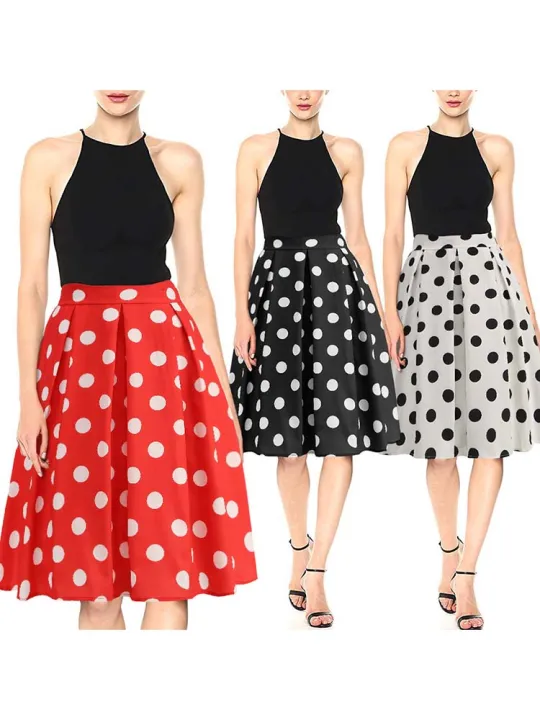 Summer%20Casual%20Women%20Midi%20Skirt%20Polka%20Dot%20High%20Waist%20Retro%20Vintage%2050s%20Pleated%20Party%20Skirts%20-%20Image%206