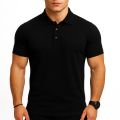 Men’s Solid Black Polo T-Shirt  Premium PK Cotton | Casual & Formal Wear. 