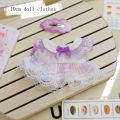For 17cm Mini Doll Labubu Doll Clothing Toys Cute Mini Plush Doll Clothing Accessories Dress. 