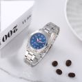 Senkq fashion stainless steel band quartz watch round waterproof wrist watch men and women LH-11. 