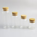 2 x Transparent 50ml 80ml 100ml 150ml Big glass bottle with wood cork  5oz empty corked glass jar Display Containers. 